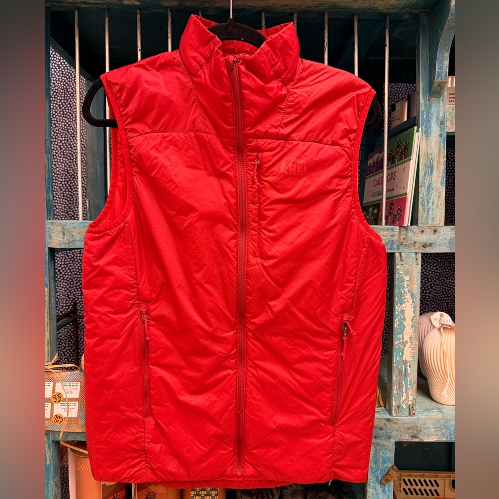 REI Bright Red Puffer Vest